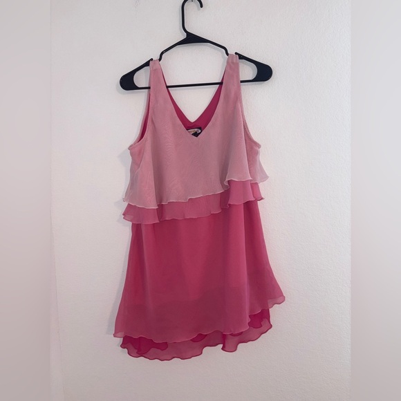 90s Y2k Zoey Beth Pink Flutter Mini Dress - Picture 5 of 9